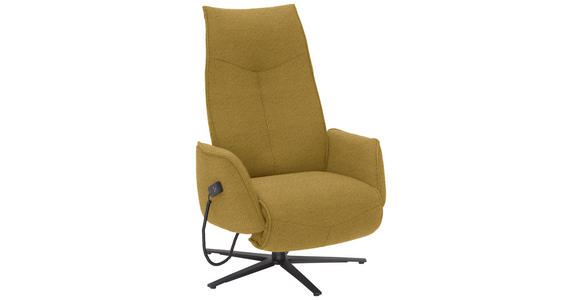 RELAXSESSEL in Textil Currygelb - Currygelb/Anthrazit, Design, Textil/Metall (71/114/84cm) - Johann Jakob
