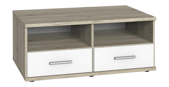 TV-ELEMENT 92/38/58 cm - Alufarben/Schwarz, KONVENTIONELL, Holzwerkstoff/Kunststoff (92/38/58cm) - Carryhome