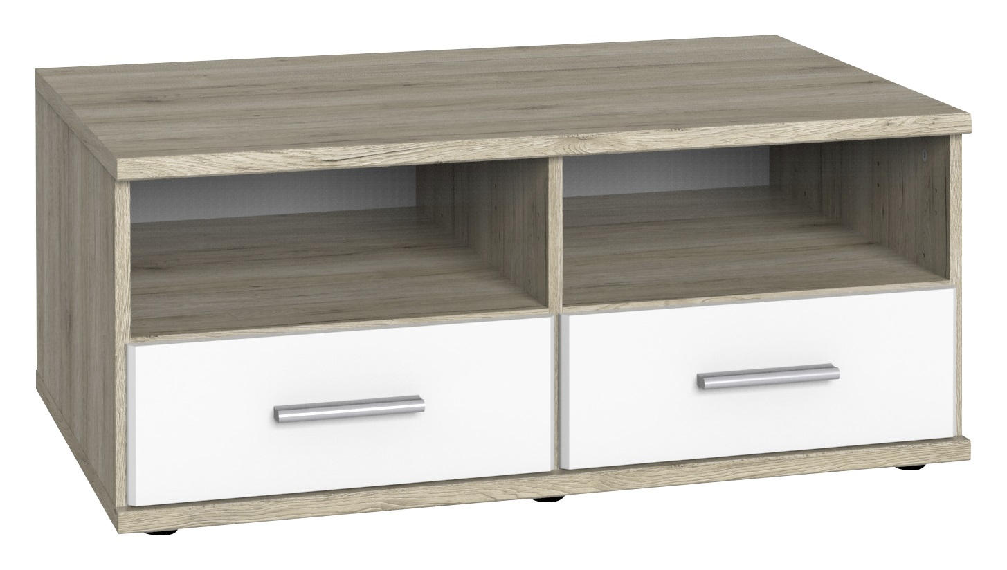 Boxxx Tv-Element Weiß, Eiche San Remo 92x38x58 cm
