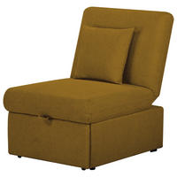 SCHLAFSESSEL in Samt Senfgelb  - Senfgelb/Schwarz, Design, Holz/Kunststoff (70/95/97cm) - Livetastic