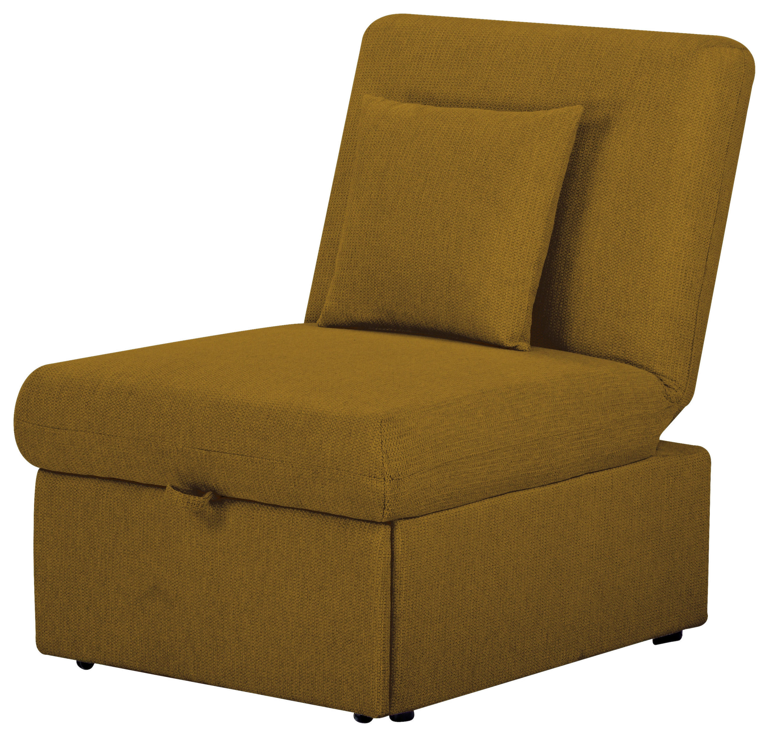 Fotoliu Extensibil, textil, galben muștar