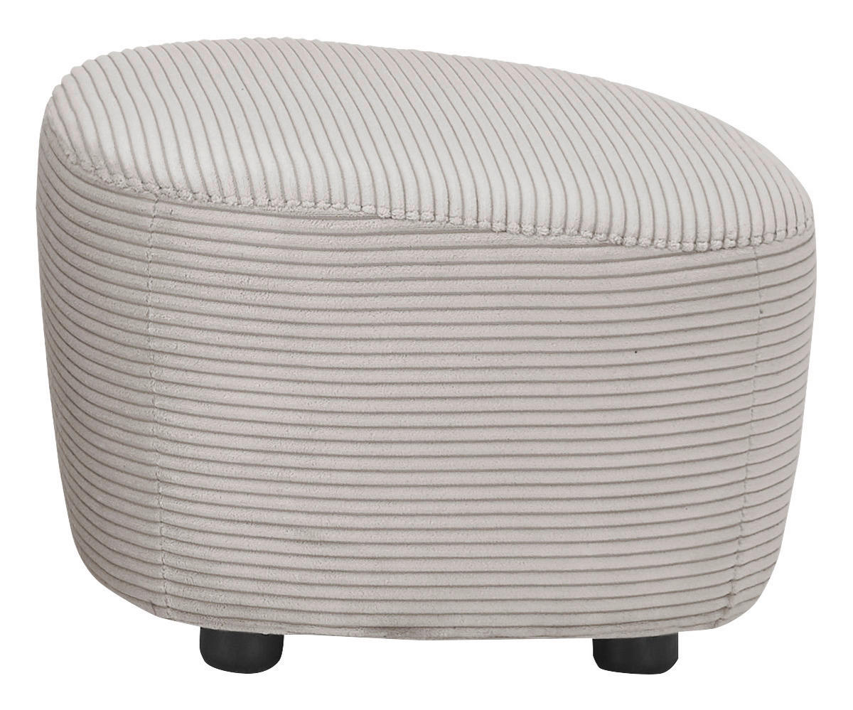 HOCKER Cord Hellgrau  - Hellgrau/Schwarz, Design, Kunststoff/Textil (54/41/57cm) - SetOne by Musterring
