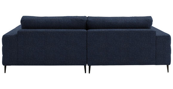 ECKSOFA  in Flachgewebe Dunkelblau  177/253 cm  - Schwarz/Dunkelblau, Design, Textil/Metall (177/253cm) - Dieter Knoll