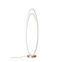 LED-STEHLEUCHTE - Alufarben, Design, Metall (120/33/25cm) - BOPP