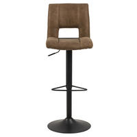 BARSKA STOLICA  svijetlo smeđa  metal, tekstil      - svijetlo smeđa/crna, Design, metal/tekstil (41,5/94-115/52cm) - Carryhome