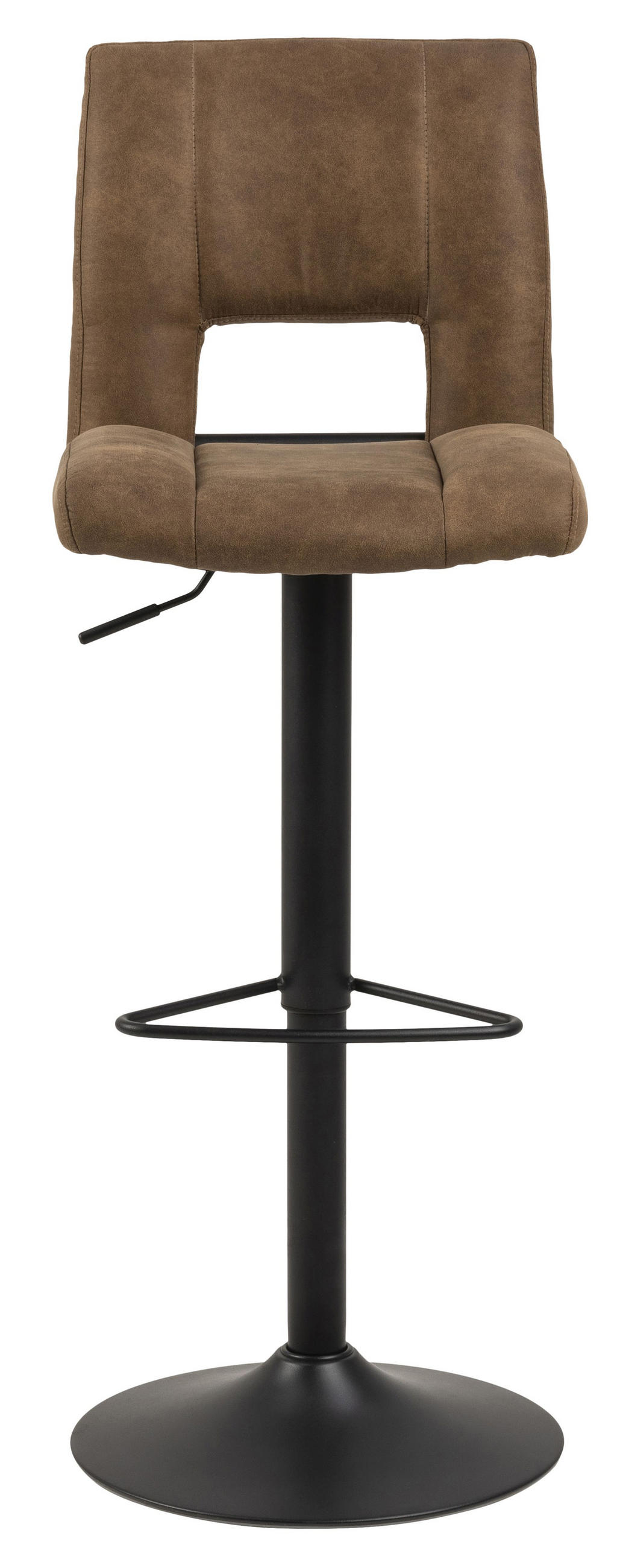 BARSKI STOL, svetlo rjava  - svetlo rjava/črna, Design, kovina/tekstil (41,5/94-115/52cm) - Hom`in