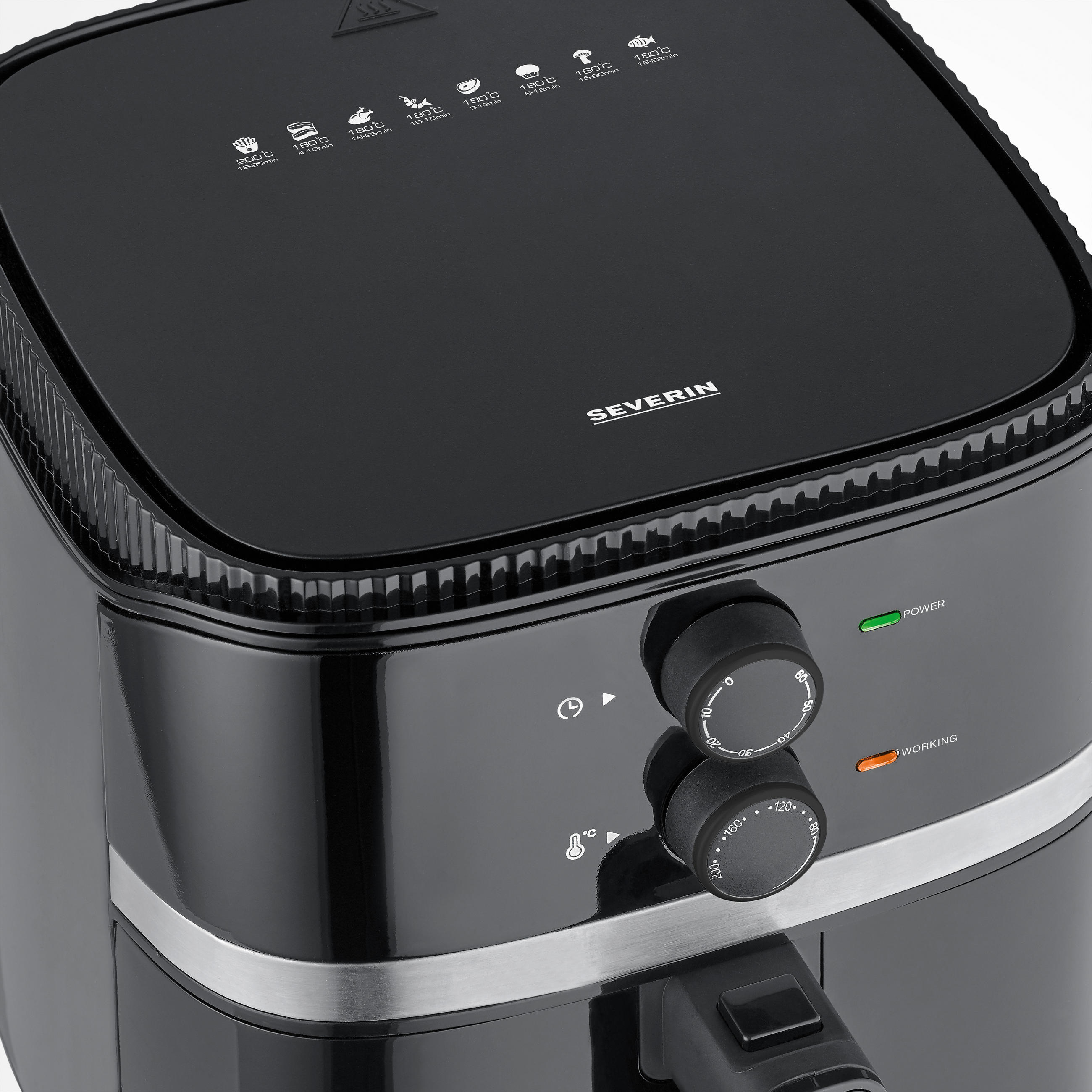 HEIßLUFTFRITTEUSE FR 2452 5 L  - Schwarz, Basics, Kunststoff (33,4/29,0/27,0cm) - Severin