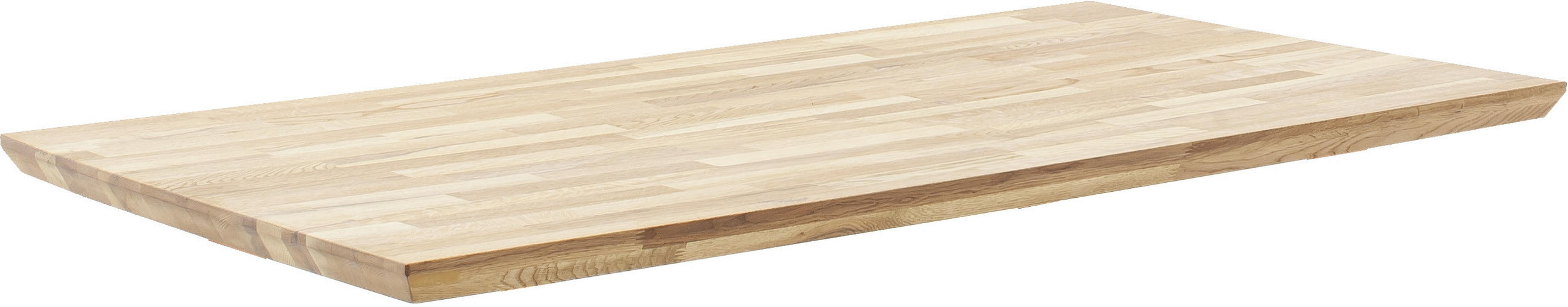 TISCHPLATTE Wildeiche massiv Wildeiche  - Wildeiche, Natur, Holz (160/75/4cm) - Carryhome