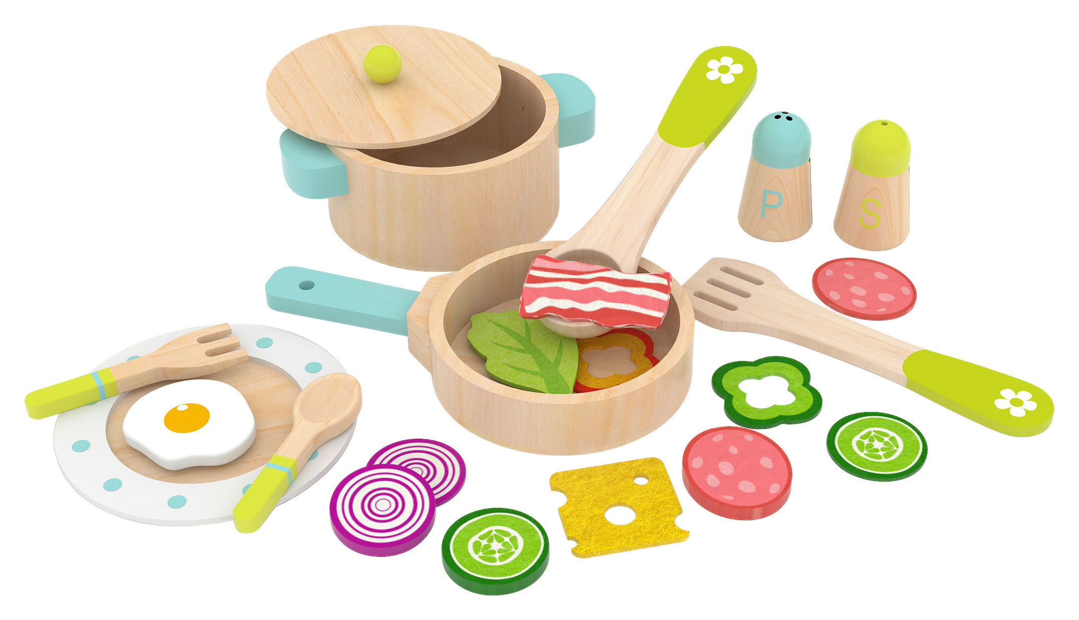 KINDERKÜCHENZUBEHÖR  - Multicolor, Basics, Holz/Textil