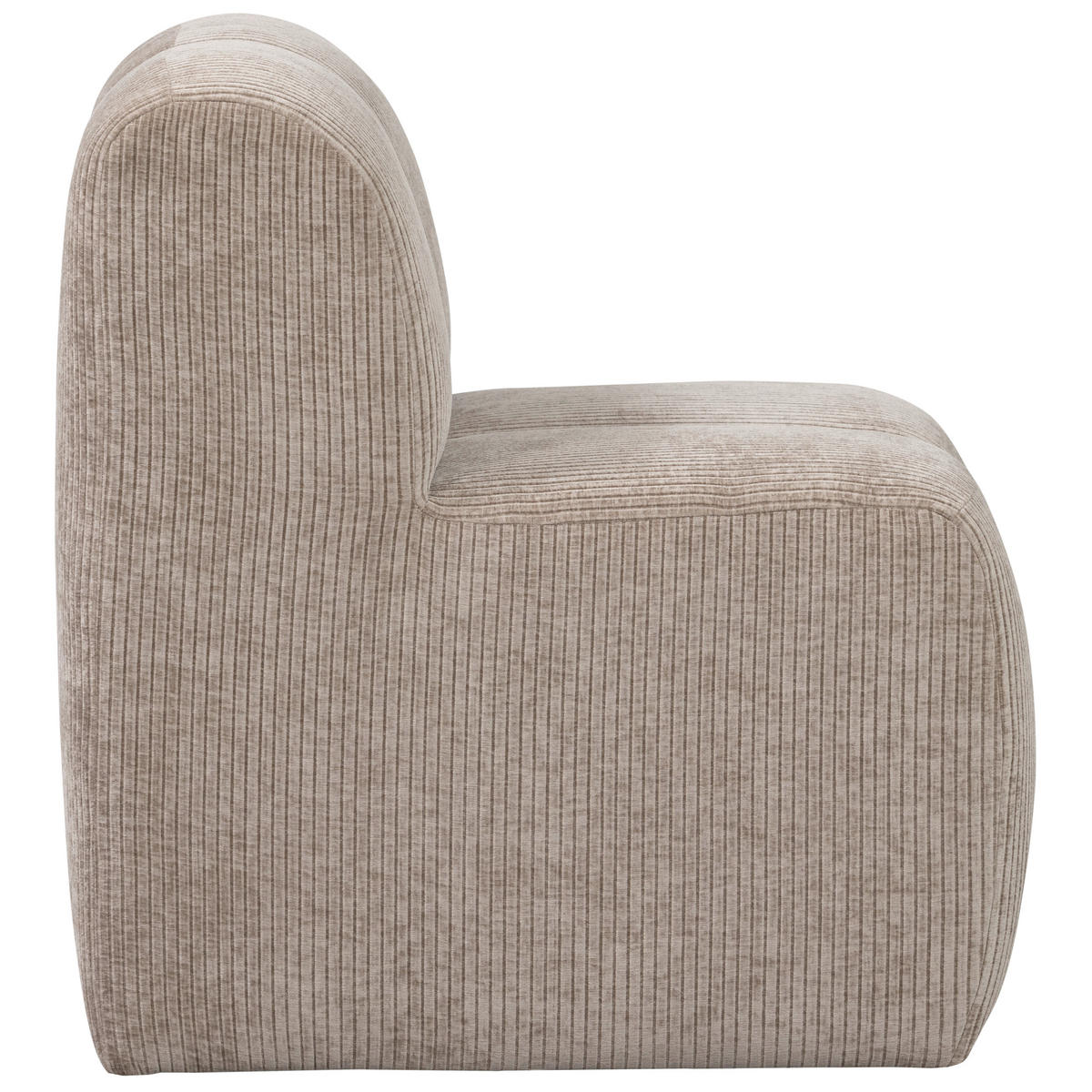 SITZBANKELEMENT 84/83/73 cm Webstoff Sandfarben Kunststoff  - Sandfarben, MODERN, Kunststoff/Textil (84/83/73cm) - Livetastic