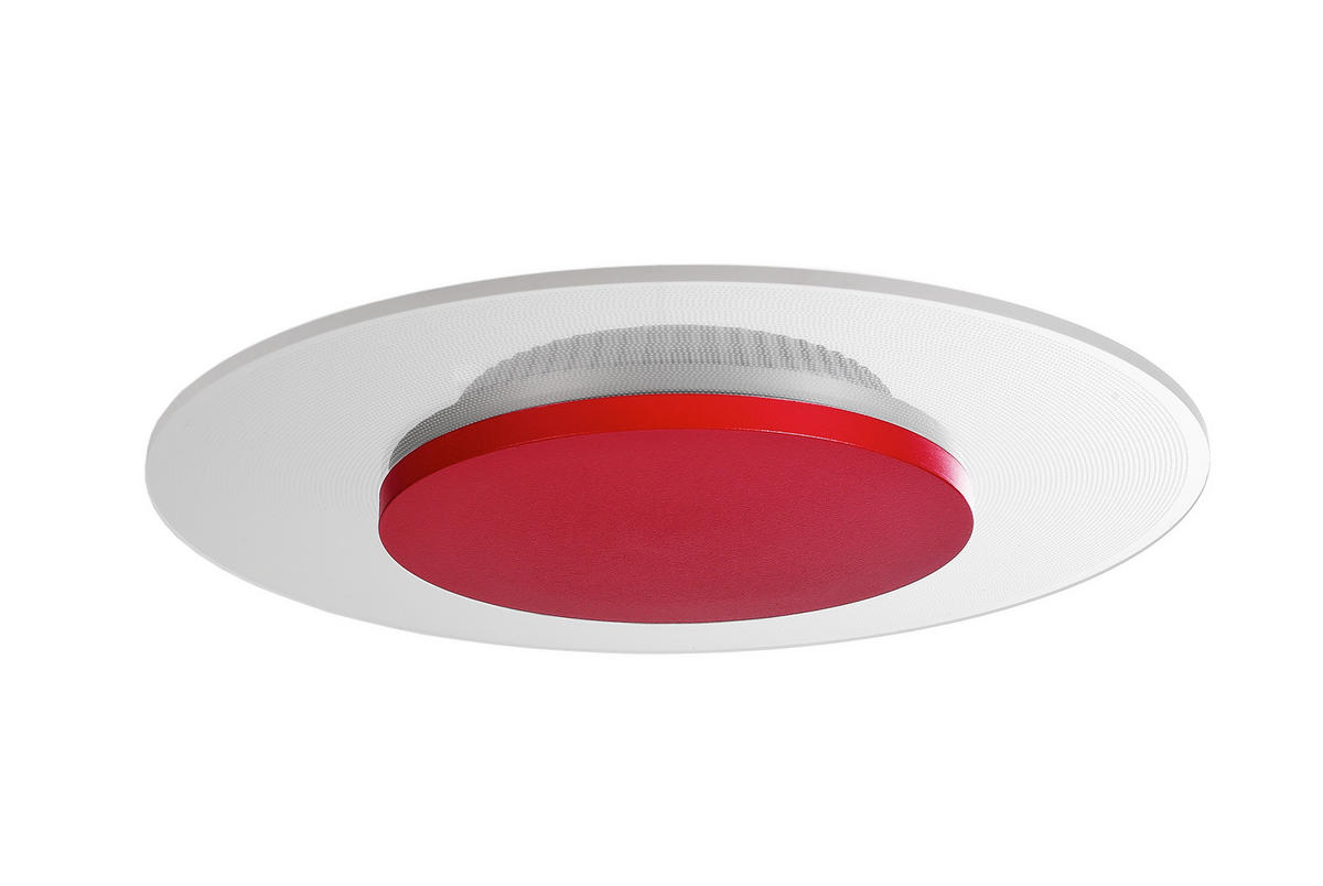 LED-DECKENLEUCHTE Zaniah 29/29/4 cm   - Rot, KONVENTIONELL, Kunststoff (29/29/4cm)