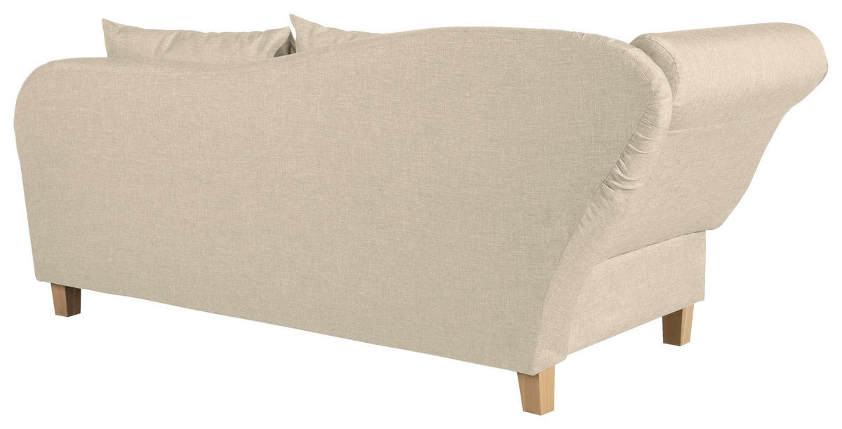RÉCAMIERE in Flachgewebe Beige  - Beige/Buchefarben, Design, Holz/Textil (190/82/88cm) - Max Winzer