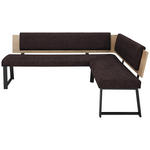 ECKBANK 180/170 cm  in Dunkelbraun  - Dunkelbraun/Schwarz, MODERN, Holzwerkstoff/Textil (180/170cm) - Venda