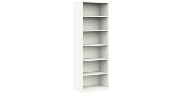 AKTENREGAL Weiß - Weiß, KONVENTIONELL, Holzwerkstoff (80/220,5/40cm) - Moderano