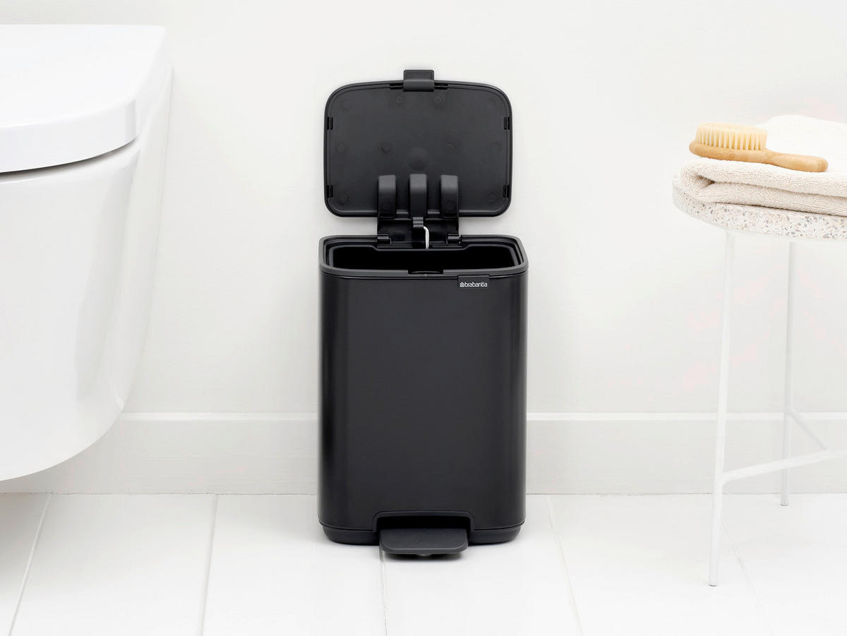 KANTA SA PAPUČICOM  4 l   - crna/antracit, Konvencionalno, metal/plastika (20/26,8/20,5cm) - Brabantia