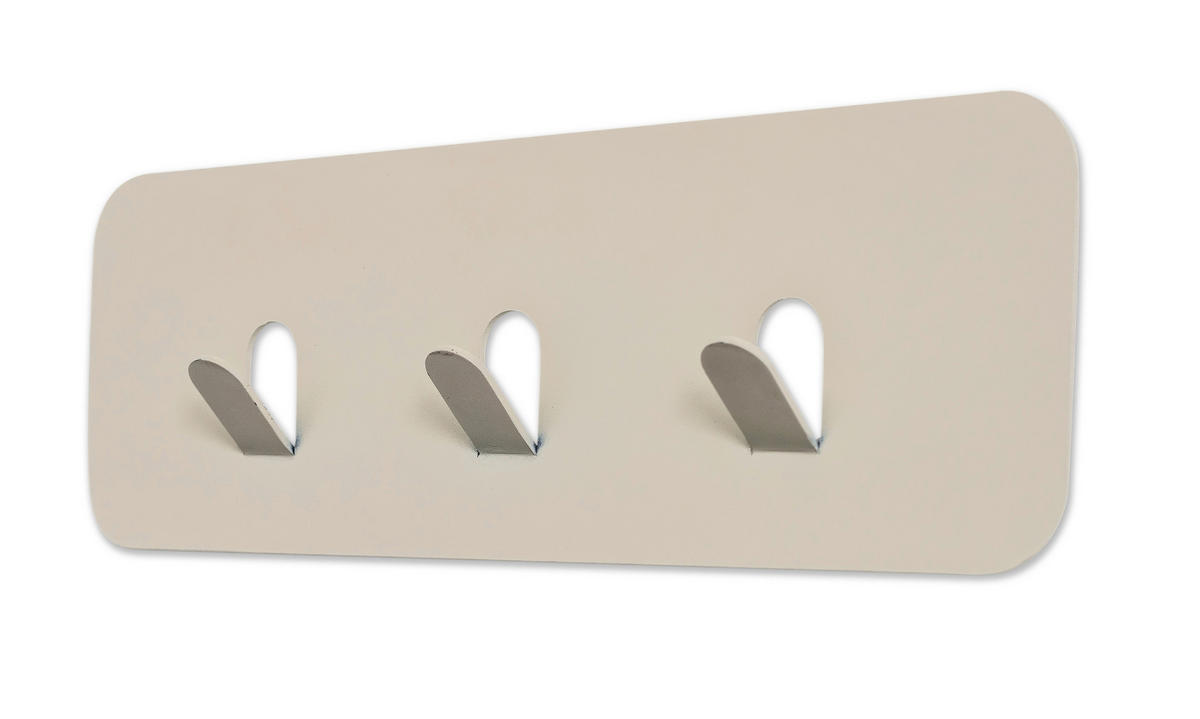 HAKENLEISTE  in Creme  - Creme, Design, Metall (30/10/3cm) - Xora