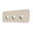 HAKENLEISTE  in Creme  - Creme, Design, Metall (30/10/3cm) - Xora