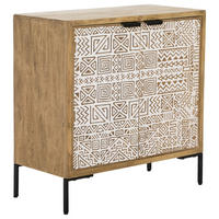 KOMMODE  in 85/85/40 cm  - Schwarz/Weiß, Natur, Holz/Metall (85/85/40cm) - Livetastic