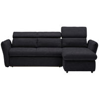 ECKSOFA in Mikrofaser Schwarz  240/172 cm  - Schwarz, Design, Kunststoff/Textil (240/172cm) - Stylife