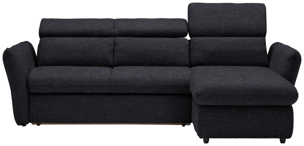 ECKSOFA in Mikrofaser Schwarz  240/172 cm  - Schwarz, Design, Kunststoff/Textil (240/172cm) - Stylife
