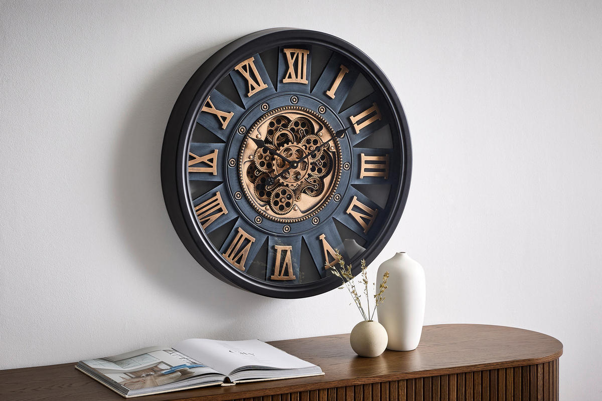 WANDUHR  Schwarz  - Schwarz, Trend, Glas/Kunststoff (72/9/72cm) - Landscape