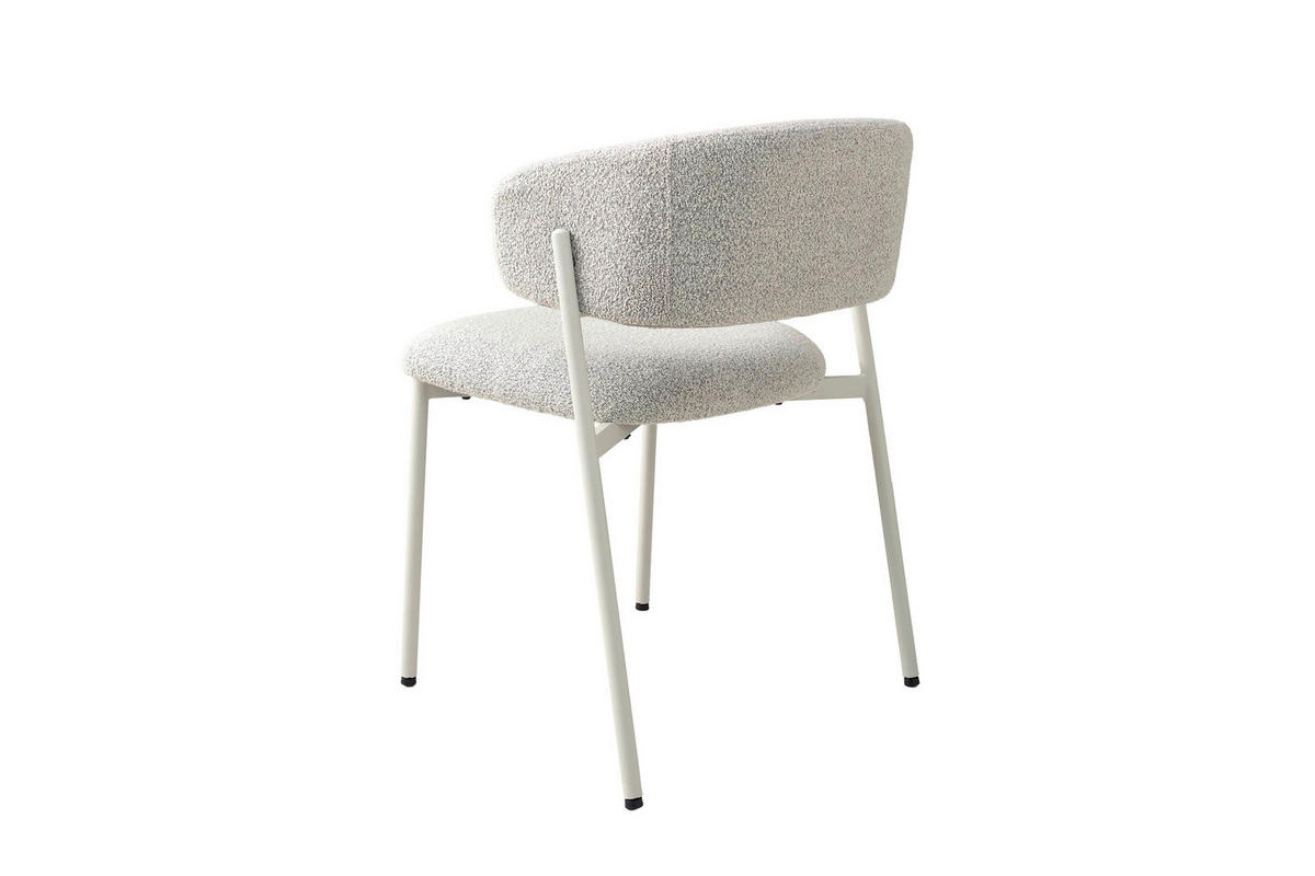 STUHL-SET 2 Stück  Bouclé  Greige  - Greige/Seidengrau, MODERN, Textil/Metall (58/80/60cm) - Schöner Wohnen