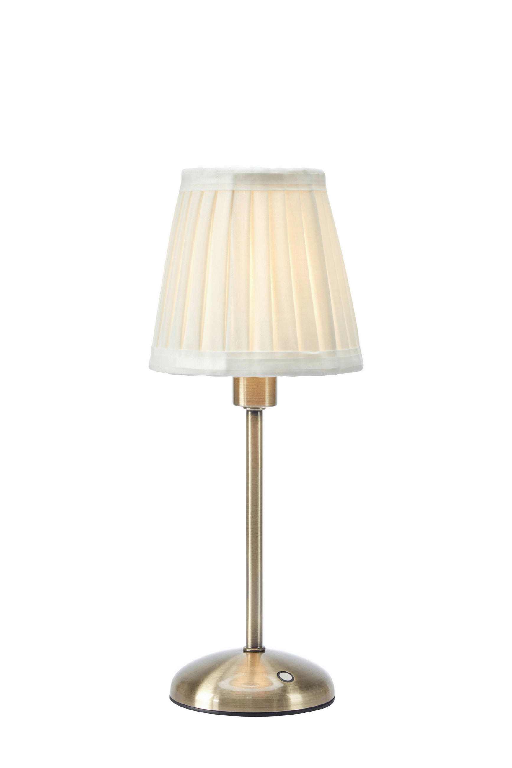 AKKU-TISCHLEUCHTE Anno 14/35/14 cm  - Beige/Messingfarben, Basics, Kunststoff/Metall (14/35/14cm) - Markslöjd