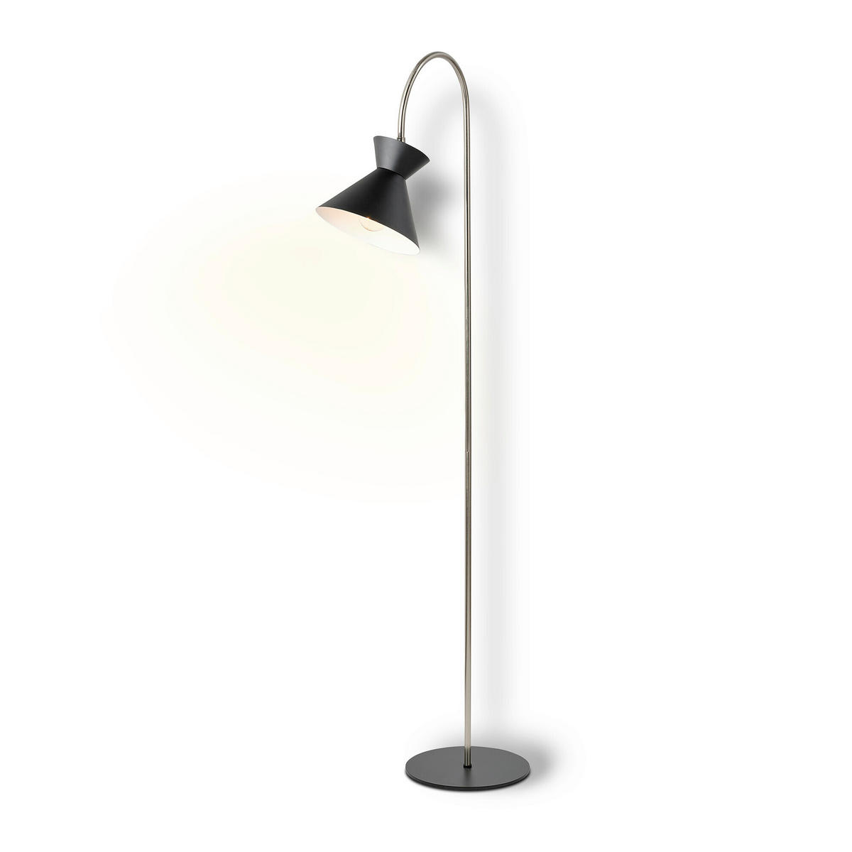STEHLEUCHTE 24/45/140 cm    - Schwarz, Basics, Metall (24/45/140cm) - Osram