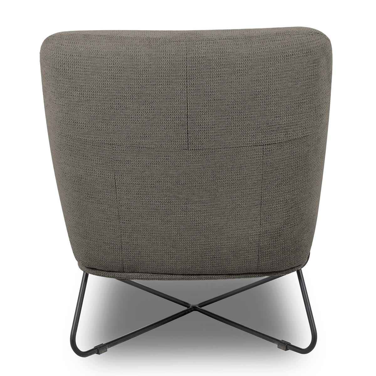 SESSEL in Chenille Graphitfarben  - Schwarz/Graphitfarben, Design, Textil/Metall (67/87/74cm) - Livetastic