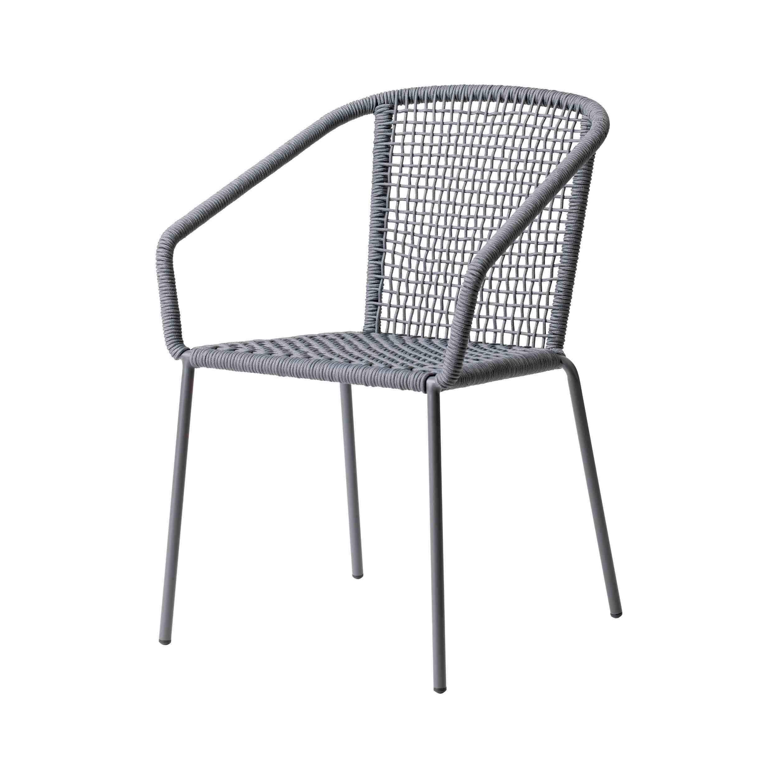 GARTENSTUHL Aluminium Dunkelgrau  - Dunkelgrau/Anthrazit, Natur, Kunststoff/Metall (52/82/60cm) - Gardenson
