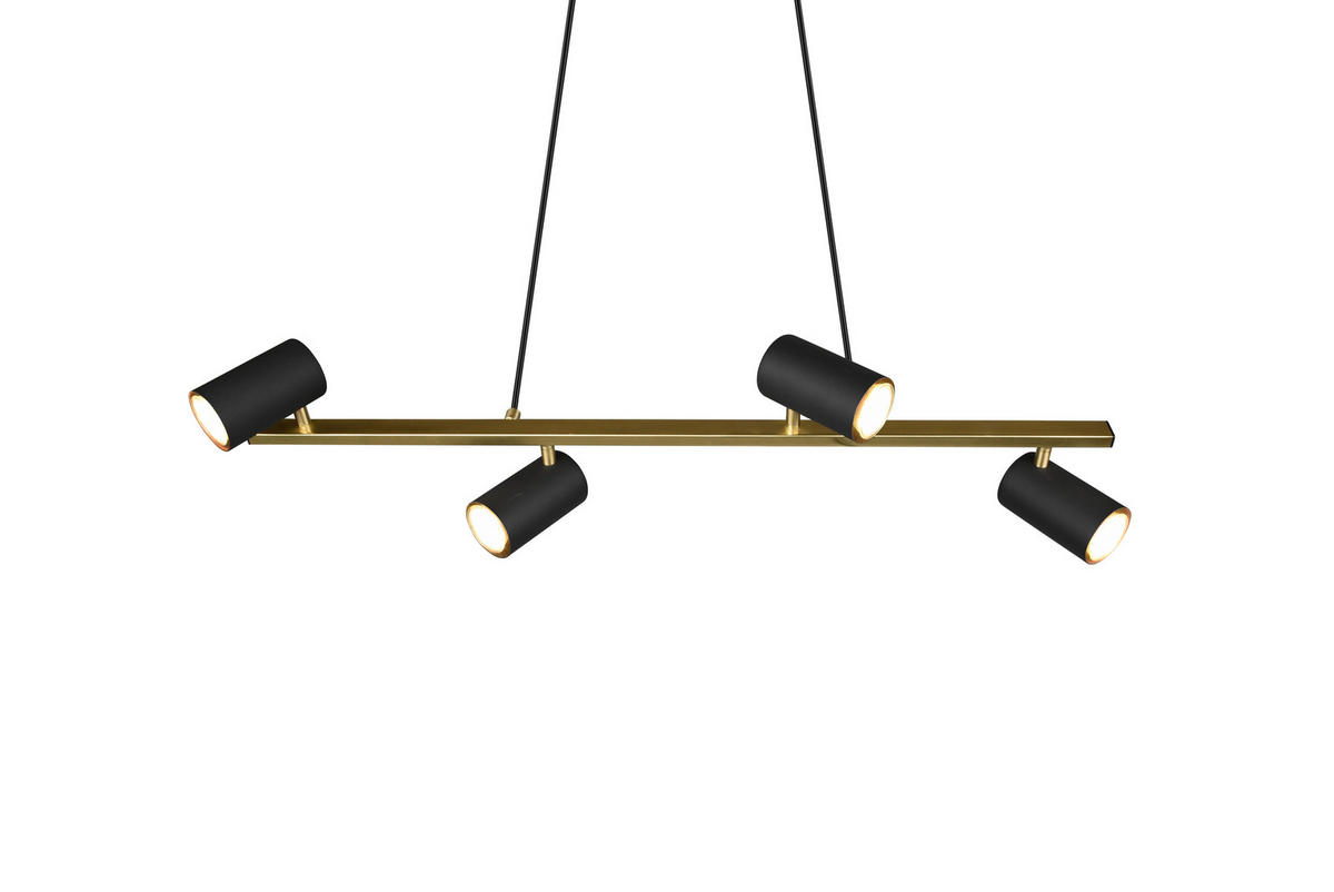 HÄNGELEUCHTE 80/18/150 cm  - Goldfarben/Schwarz, Basics, Metall (80/18/150cm) - Trio Leuchten
