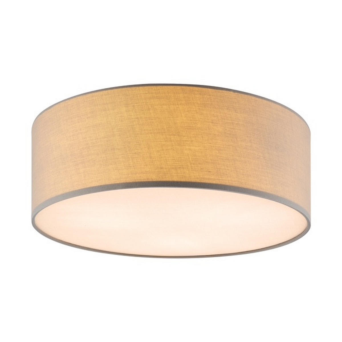 DECKENLEUCHTE  40/14 cm    - Grau, Basics, Textil/Metall (40/14cm) - Novel