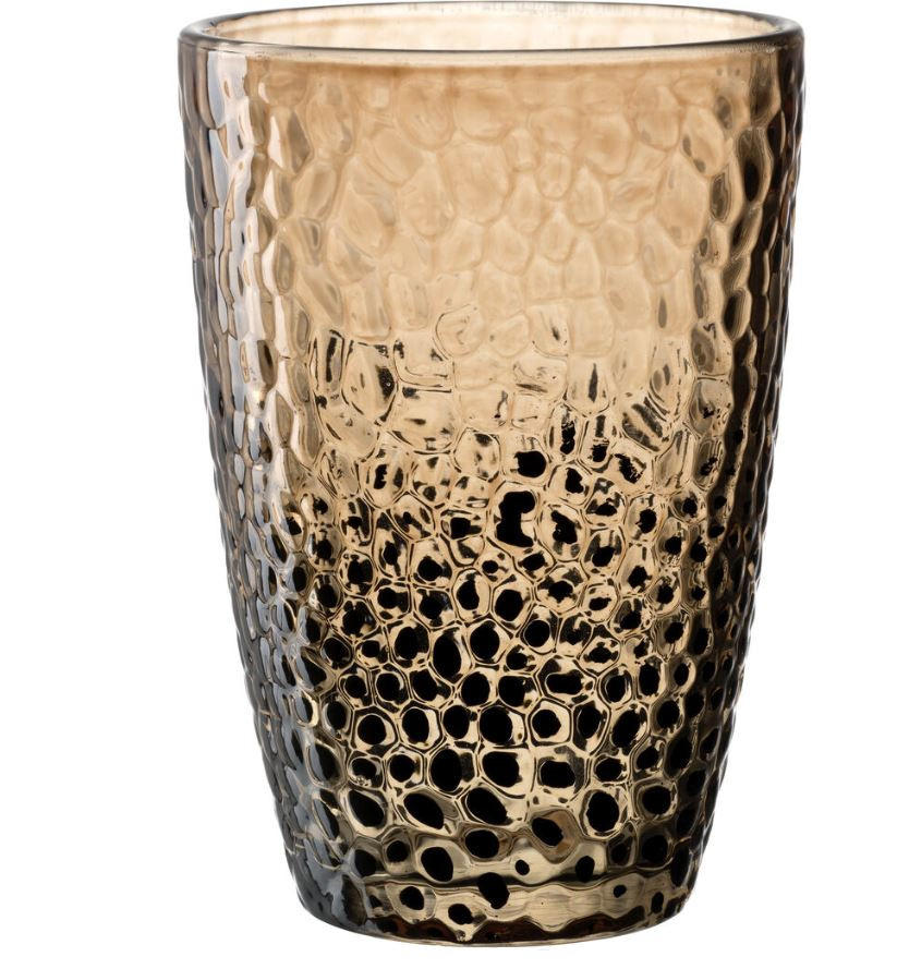 TRINKGLAS 340 ml - Sandfarben, Design, Glas (8,4/12/8,4cm) - Leonardo
