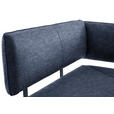 ECKBANK 165/205 cm  in Schwarz, Dunkelblau  - Schwarz/Dunkelblau, MODERN, Textil/Metall (165/205cm) - Cantus