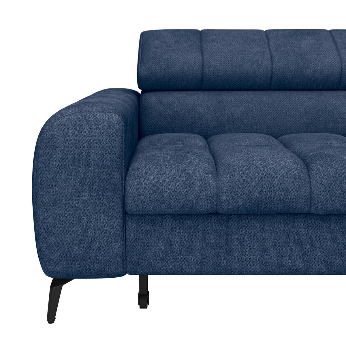 ECKSOFA in Blau  - Blau/Schwarz, Trend, Kunststoff/Textil (261/203cm) - Livetastic