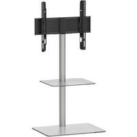 TV-RACK - Klar/Silberfarben, Basics, Glas/Metall (60/100/45cm) - MID.YOU