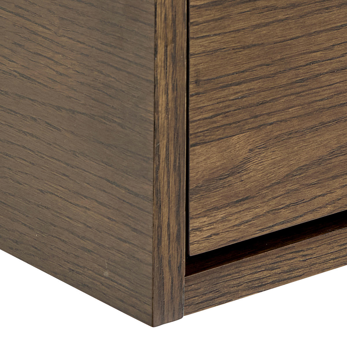 NACHTTISCH 40/18/30 cm  in furniert Eiche dunkel  - Eiche dunkel/Goldbraun, Modern, Holzwerkstoff/Metall (40/18/30cm) - MID.YOU