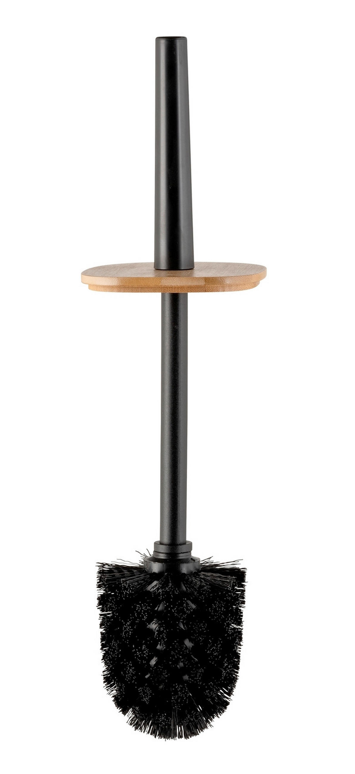 WC-BÜRSTENGARNITUR - Schwarz, Basics, Naturmaterialien/Kunststoff (10/36/10cm) - Wenko