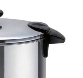 HEIßGETRÄNKESPENDER HOT 600 - Edelstahlfarben/Schwarz, KONVENTIONELL, Kunststoff/Metall (30/42,5/30cm) - Bikitchen