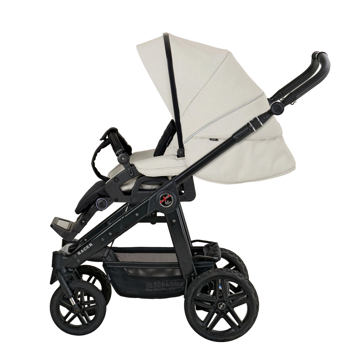 KINDERWAGENSET RACER GTS  - Greige/Cappuccino, Basics, Textil/Metall (59/113/101cm) - Hartan