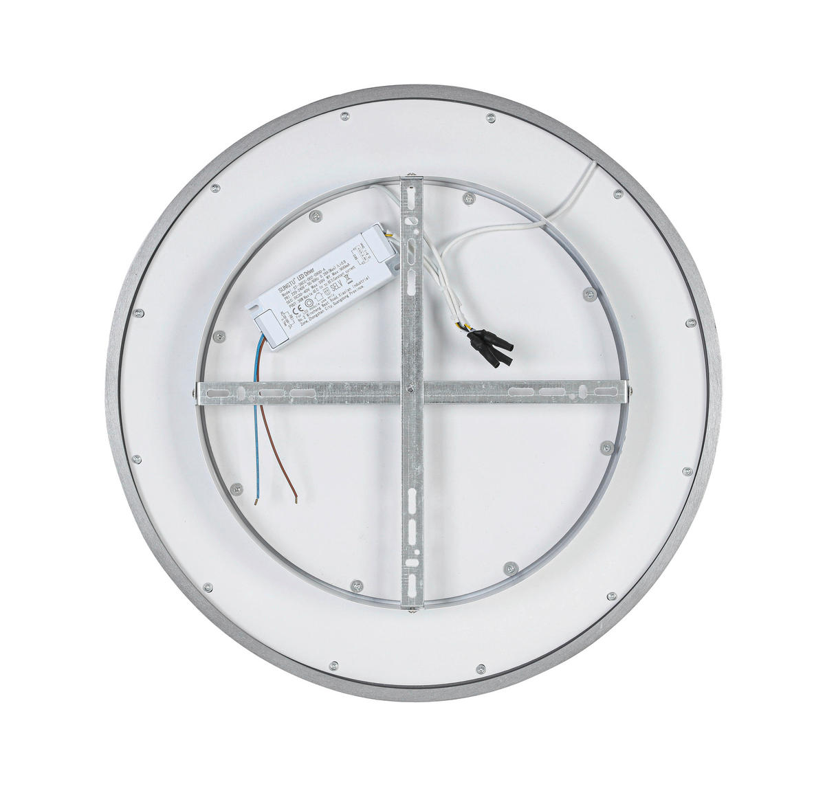 STROPNÍ LED SVÍTIDLO, 50/9 cm  - bílá/průhledné, Design, kov/plast (50/9cm) - Novel