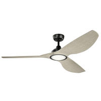 DECKENVENTILATOR  165/37 cm    - Weiss/Schwarz, Design, Kunststoff/Metall (165/37cm) - Elstead Lighting