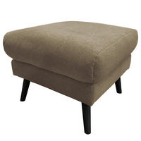 HOCKER Webstoff Braun  - Schwarz/Braun, Design, Holz/Textil (61/49/65cm) - Livetastic