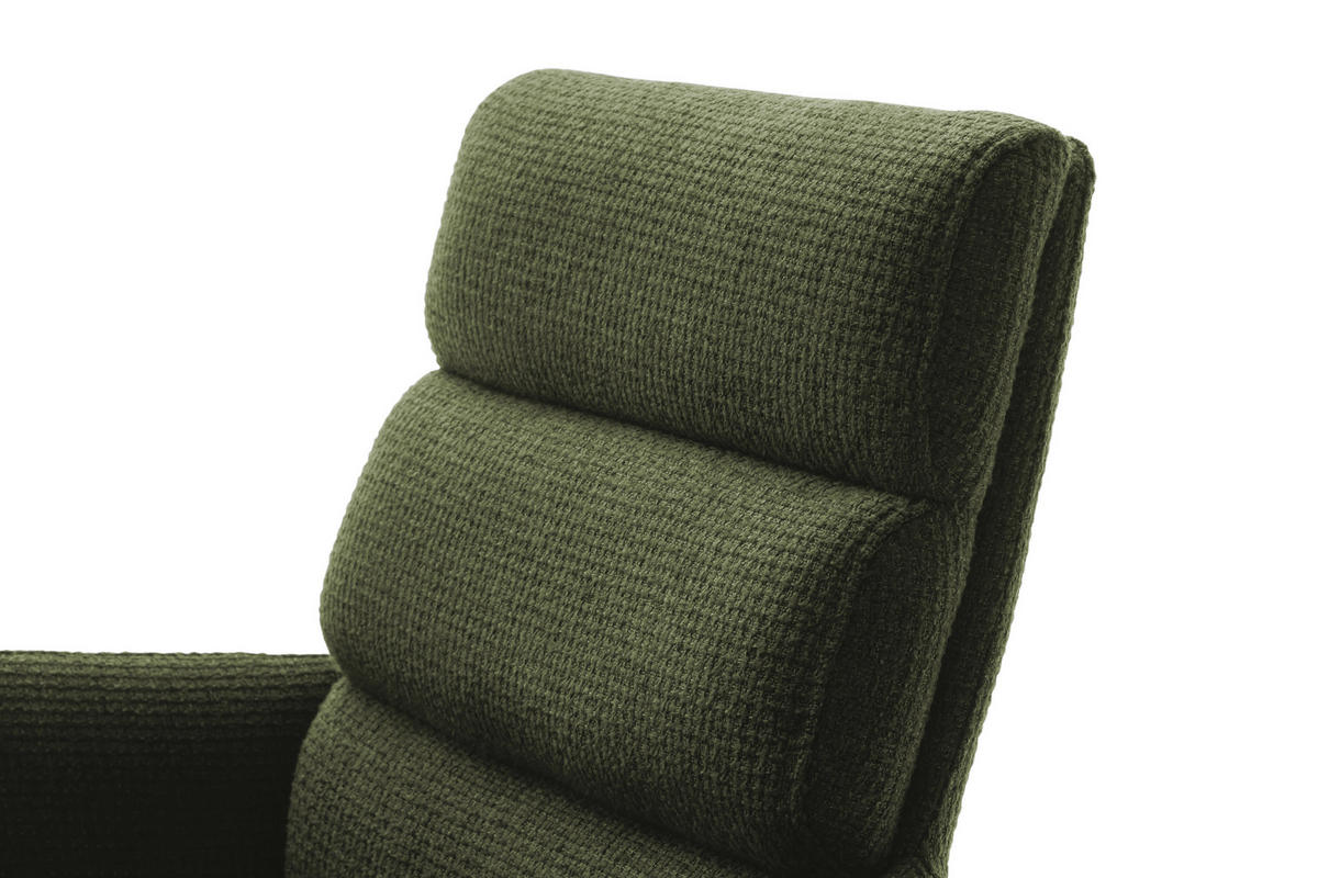 BARHOCKER in Metall, Textil Edelstahlfarben, Olivgrün  - Edelstahlfarben/Olivgrün, Design, Textil/Metall (54/84/52cm) - Dieter Knoll