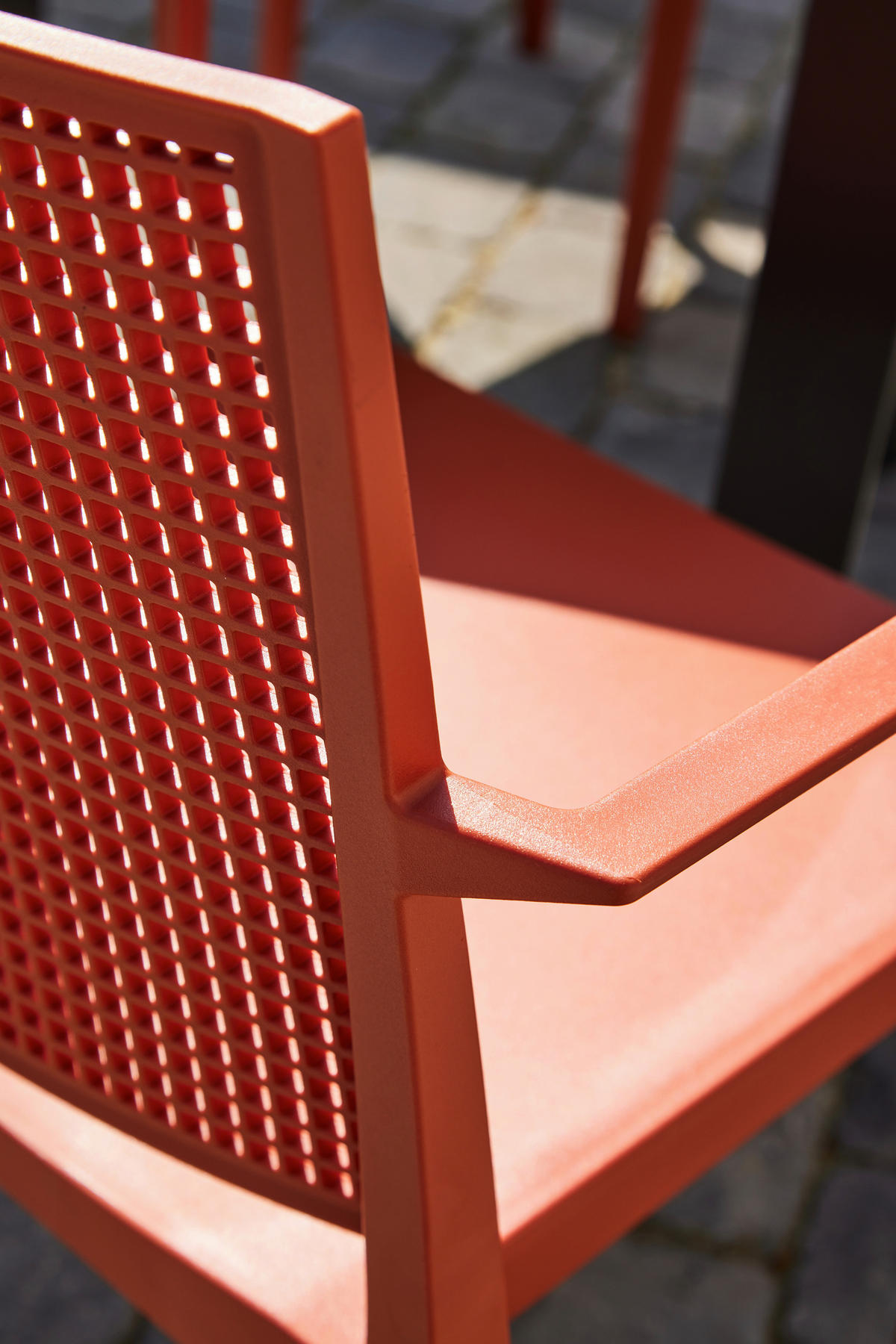 GARTENGARNITUR 3-teilig Stahl  - Anthrazit/Rot, Basics, Kunststoff/Metall (80/80/80cm) - Siena Garden