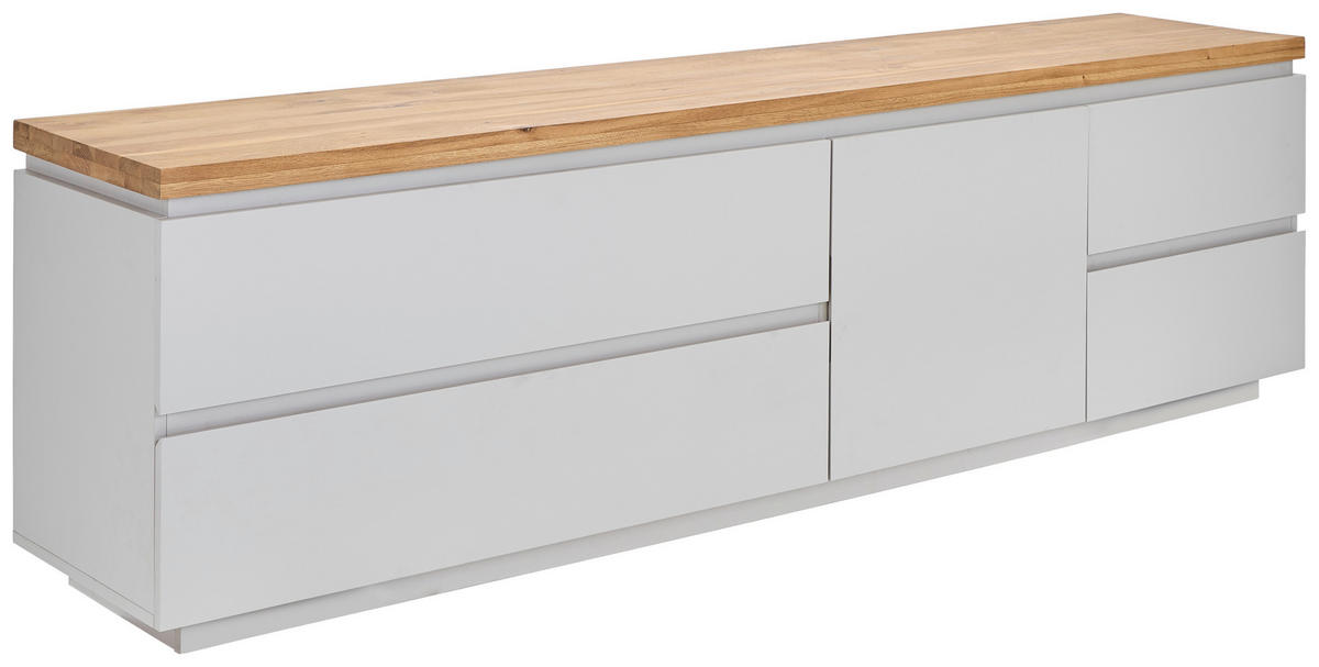 LOWBOARD  195/57,5/42 cm 4 Schublade(n) Typenauswahl, stehend  - Kaschmir/Eichefarben, KONVENTIONELL, Holz/Holzwerkstoff (195/57,5/42cm) - Novel