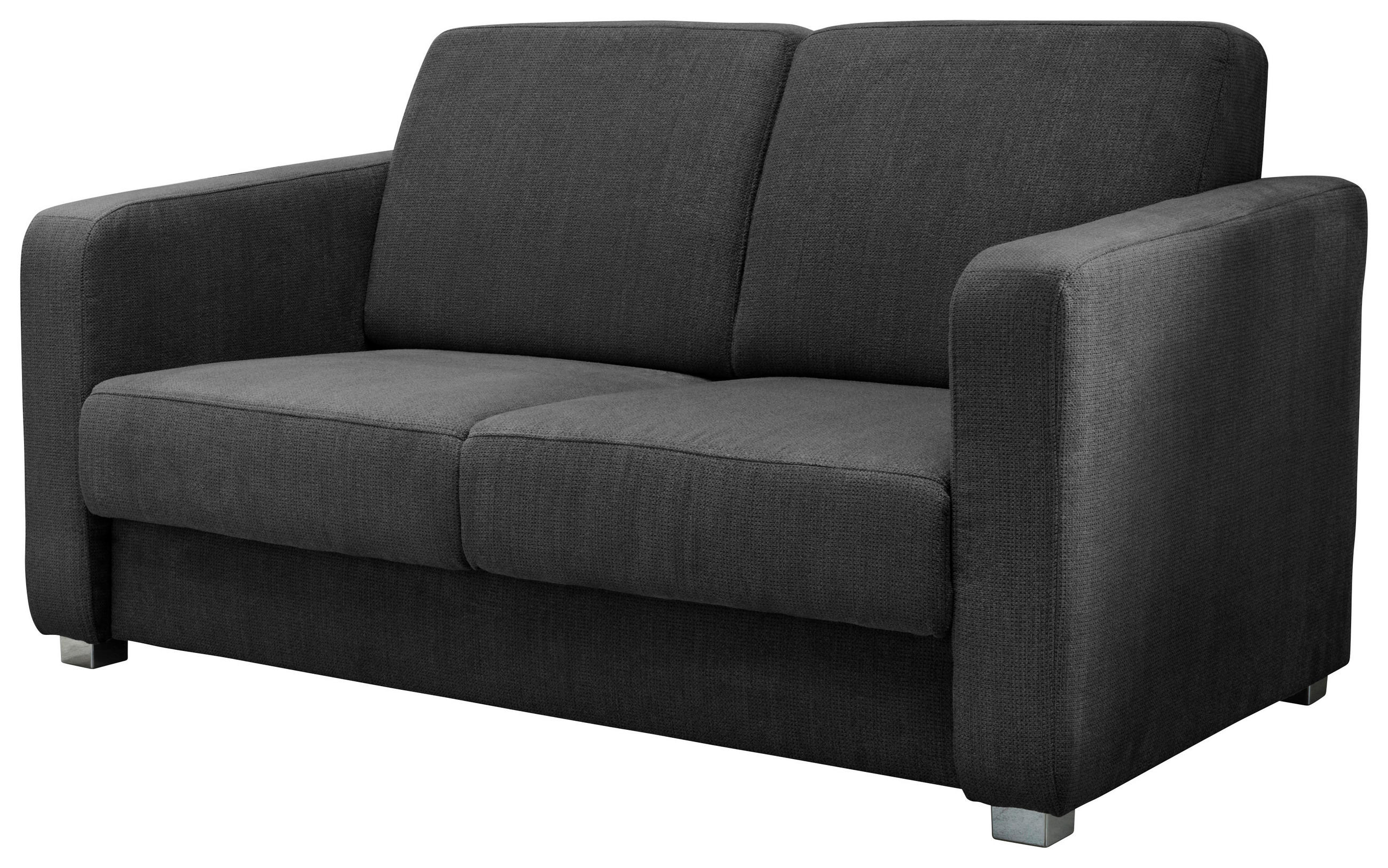 SCHLAFSOFA in Chenille Anthrazit  - Chromfarben/Anthrazit, Basics, Kunststoff/Textil (159/88/87cm) - Livetastic