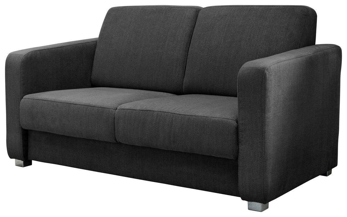 SCHLAFSOFA in Textil Anthrazit  - Chromfarben/Anthrazit, Basics, Kunststoff/Textil (159/88/87cm) - Livetastic