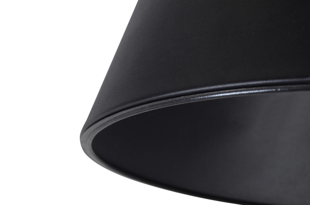BEISTELLTISCH 50/50/48 cm Eiche furniert Schwarz, Eichefarben rund  - Eichefarben/Schwarz, KONVENTIONELL, Holz/Metall (50/50/48cm) - Stylife