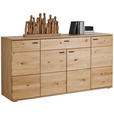 SIDEBOARD Eichefarben 180/90/44 cm - Eichefarben/Schwarz, Natur, Holz/Holzwerkstoff (180/90/44cm) - Hom`in